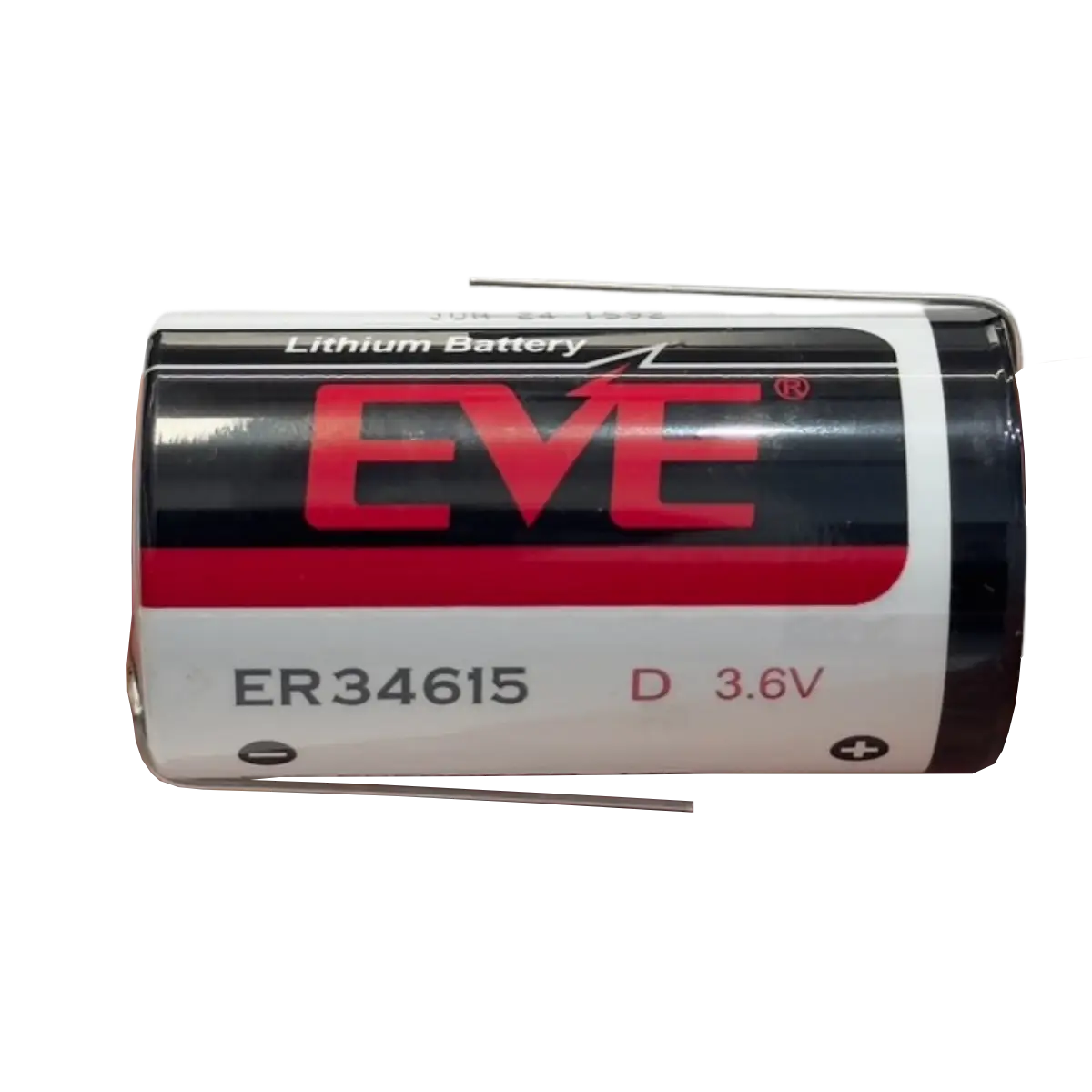 Pile Lithium 3.6V EVE ER34615 D avec languettes à souder