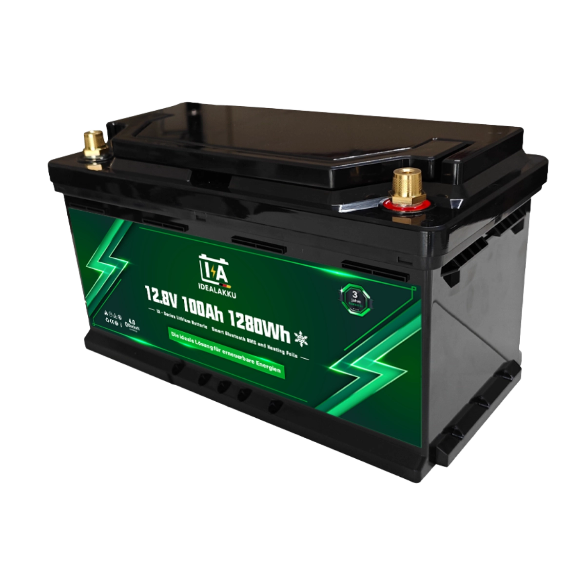 Batterie Lithium 12.8V 100Ah avec chauffage – IDEALAKKU