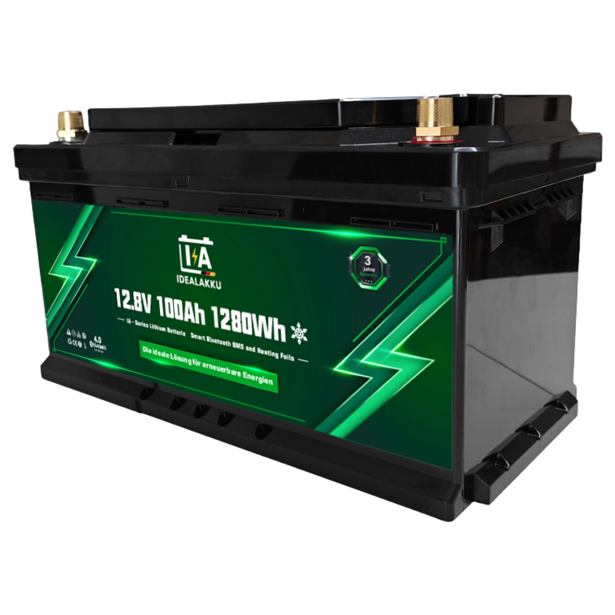 Batterie Lithium 12.8V 100Ah avec chauffage – IDEALAKKU
