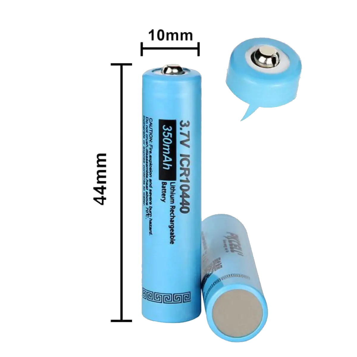 Batterie AAA Rechargeable Li-ion 3.7v 350mAh ICR 10440