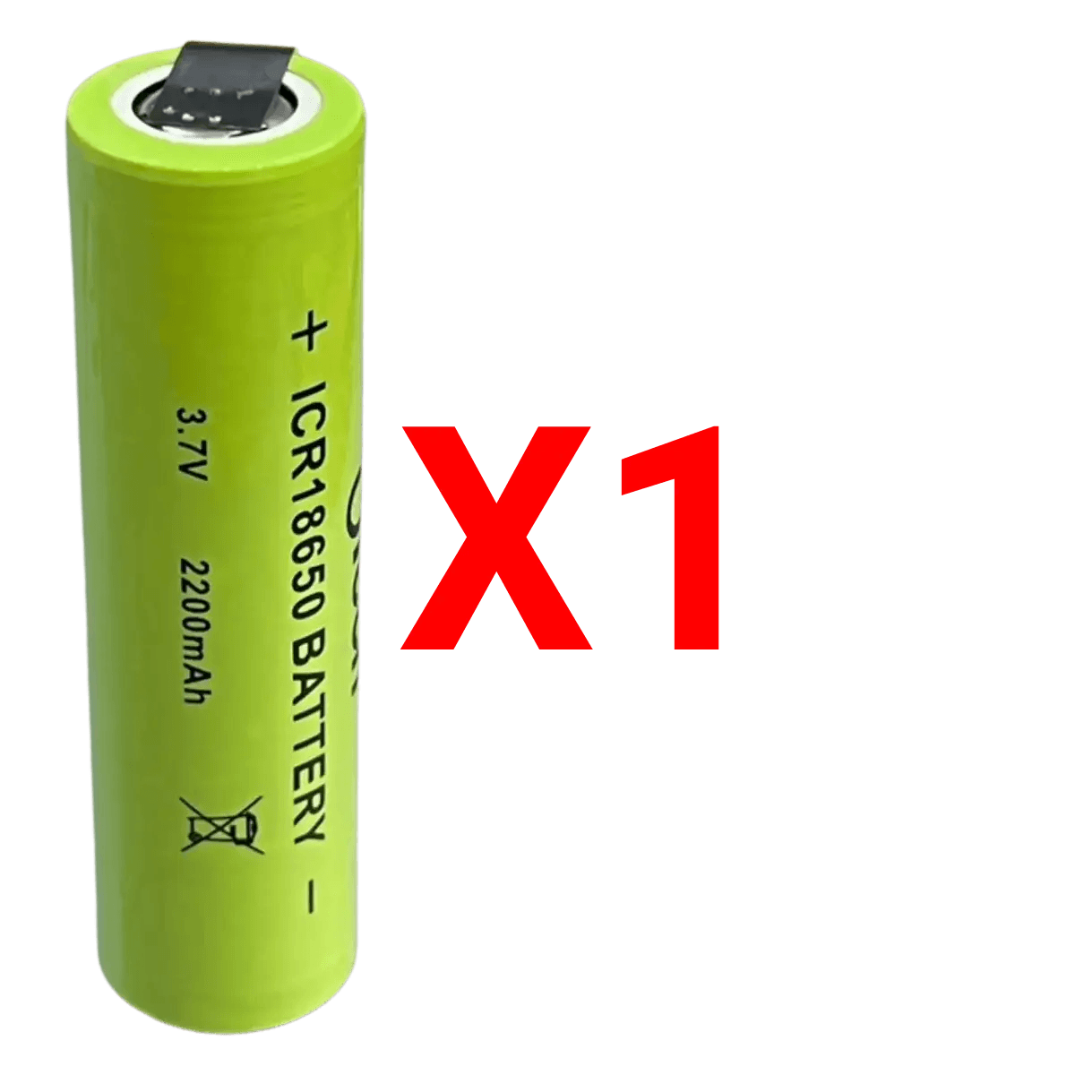 Batterie ICR18650 Li-ion 3.7V 2200mAh avec languettes à souder - Accessoires Energie