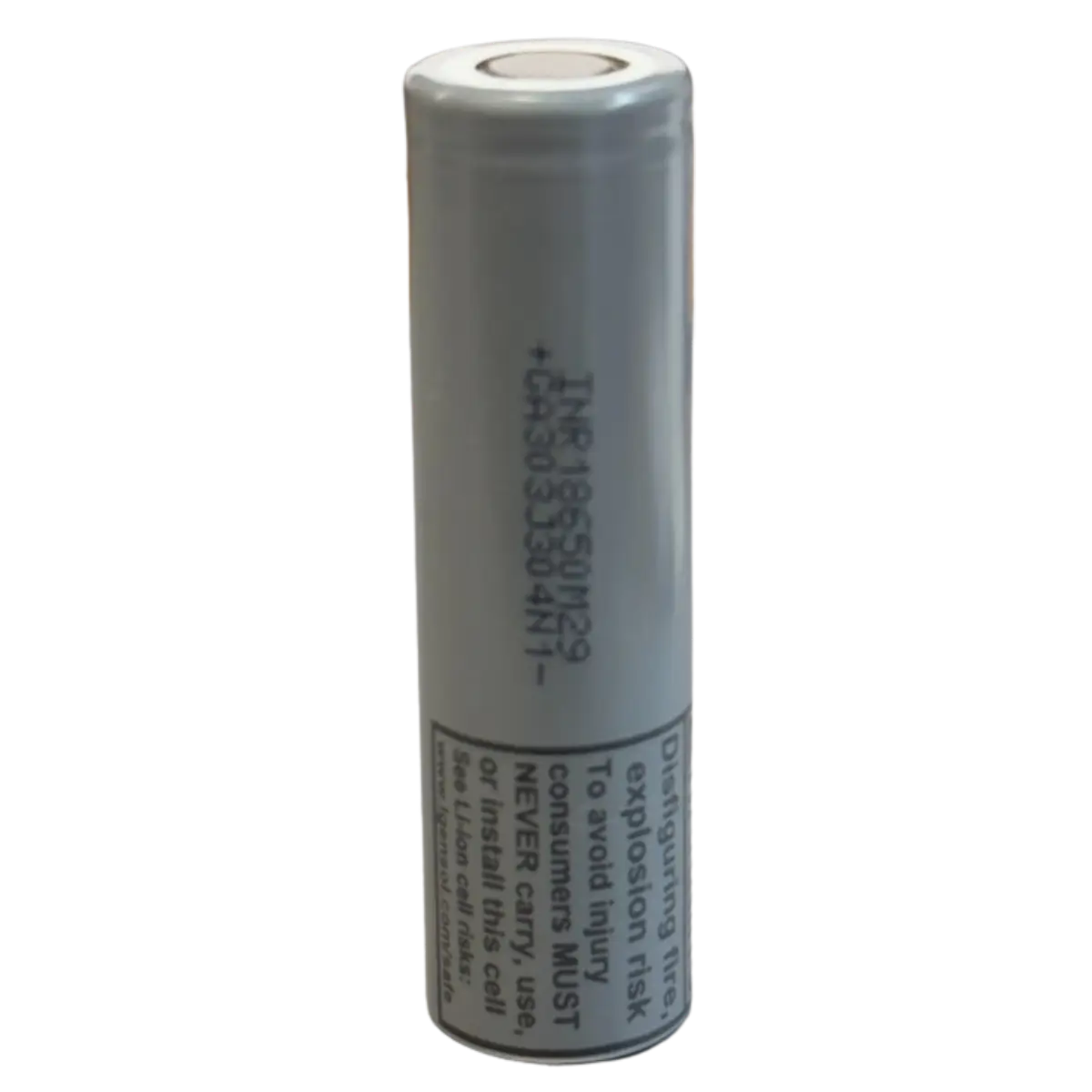 Batterie INR18650 Li-ion 3.6V 2850mAh 10A de face