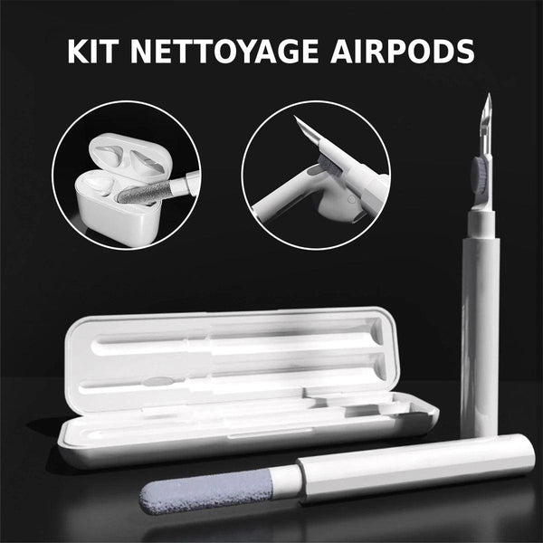 Esteguen Kit de nettoyage multifonction pour Airpod - Nettoyeur d'écran de  téléphone portable Bluetooth - Outils de nettoyage pour écouteurs Airpods