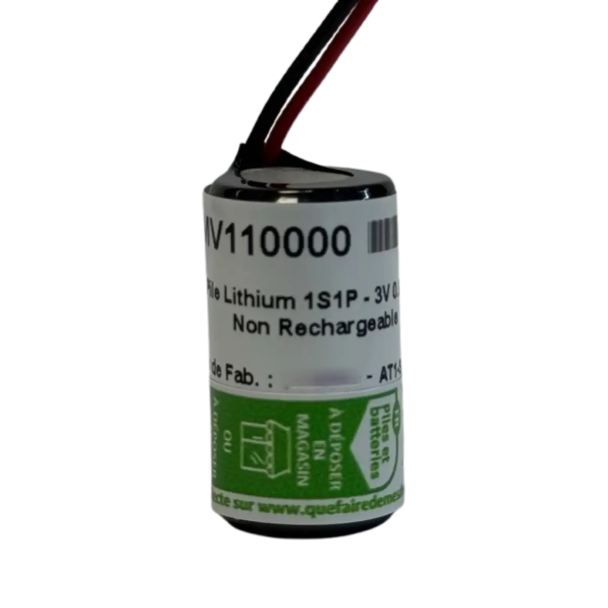 Pile Lithium 3V 950mAh 1/2AA LMV110000 pour Micrologix 1100