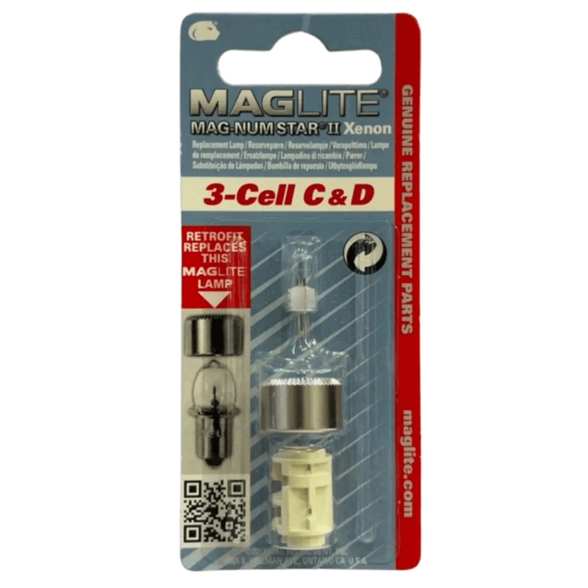 Ampoule 3-Cell C/D Mag-num Star 2 Xenon pour lampe de poche Maglite