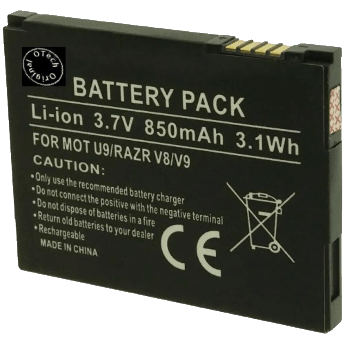 Batterie pour téléphone portable Motorola RAZR V8, V9, BX40, BX50