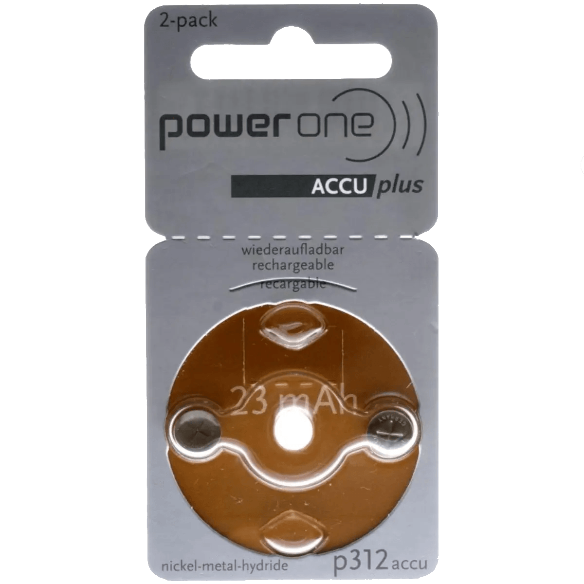 Plaquette de 2 Batteries pour Appareil auditif N° 312 AE