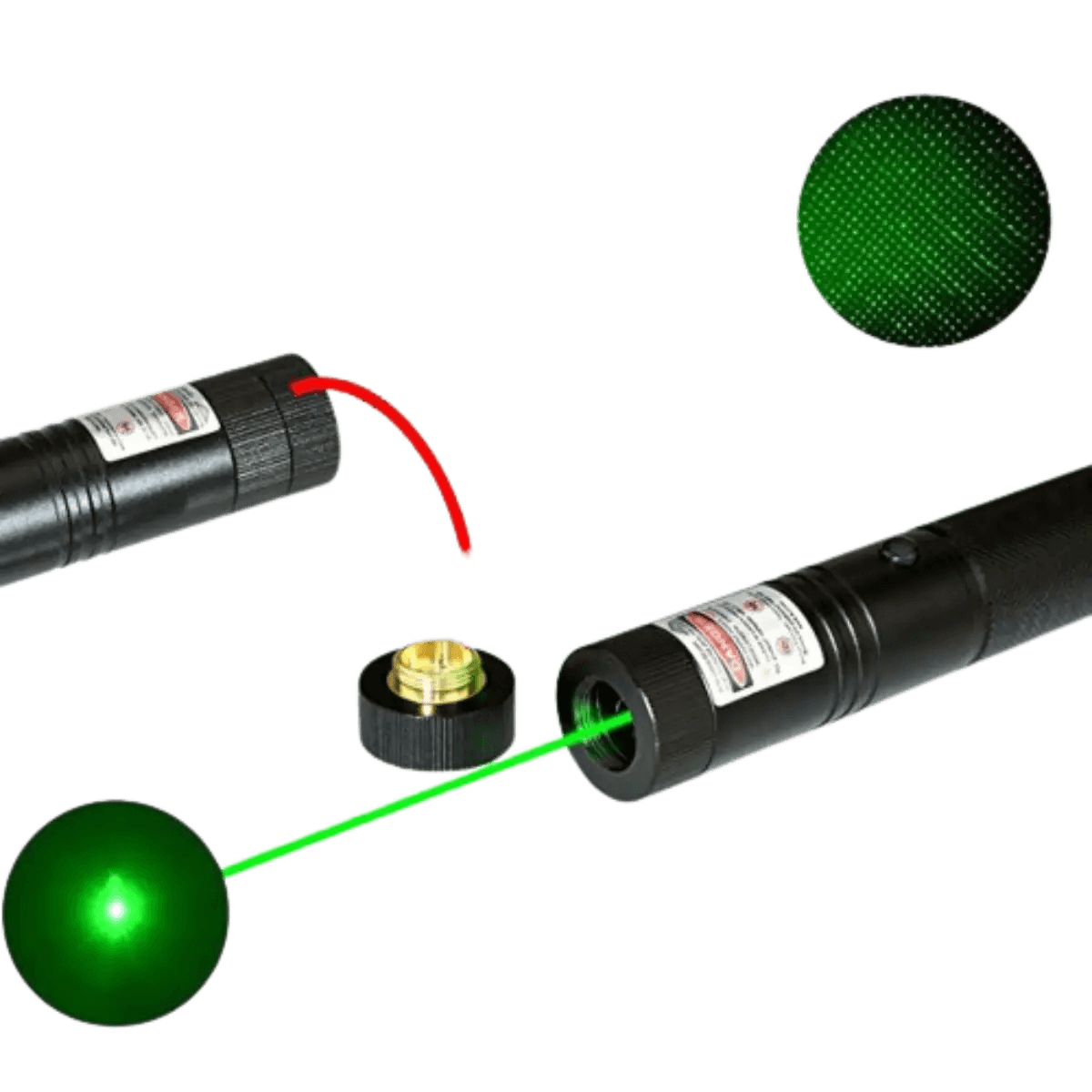 Stylo pointeur Laser vert militaire 10 miles, astronomie 532nm, jouet pour  chat puissant, mise au point réglable + batterie 18650 + chargeur