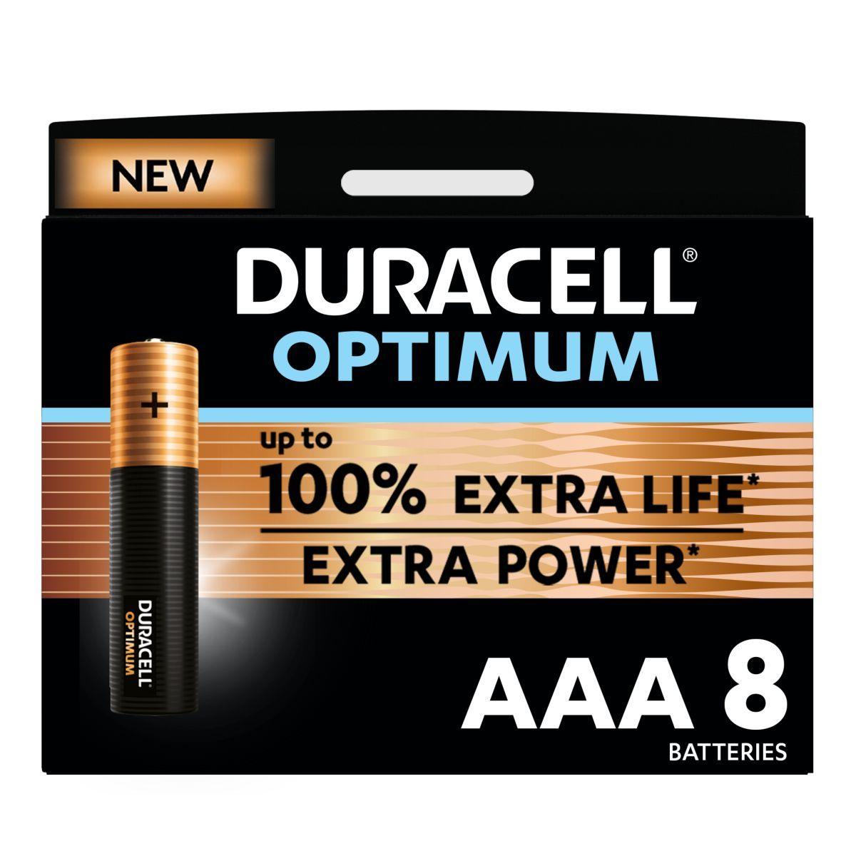 Pile AAA Duracell Optimum x8 Accessoires Energie