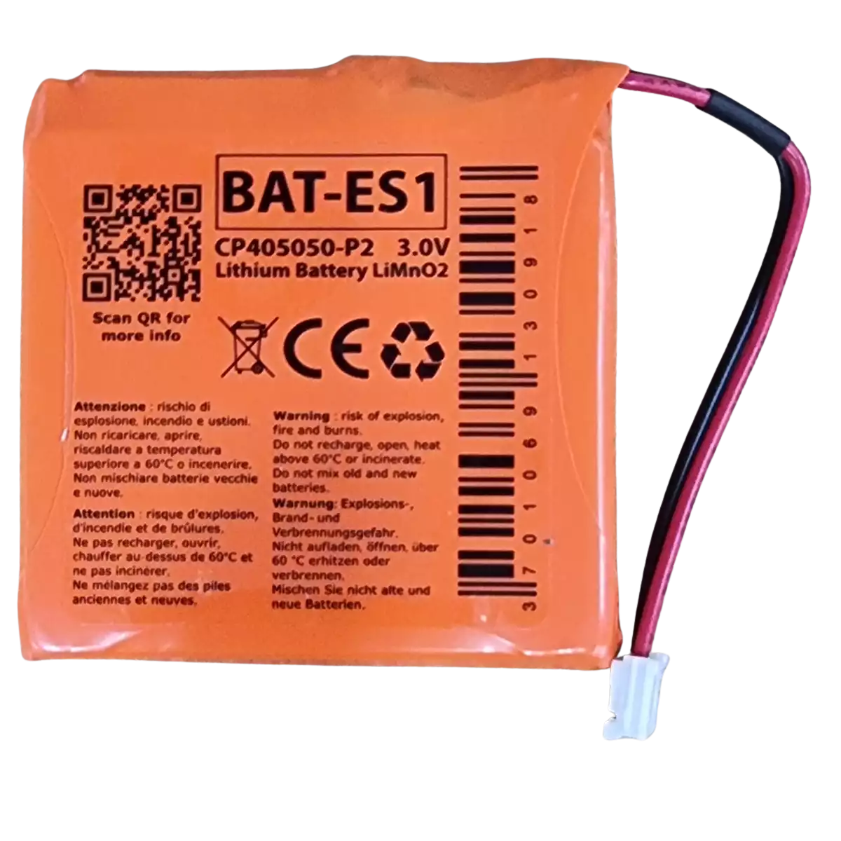Pile BATT-ES1 Pyronix 3 V 4 Ah lithium DeltaBell Enforcer