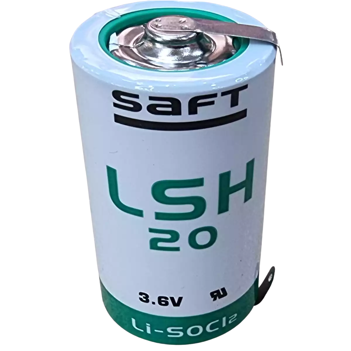 Pile SAFT LSH20 CNR 3,6 V 13 Ah avec languettes à souder