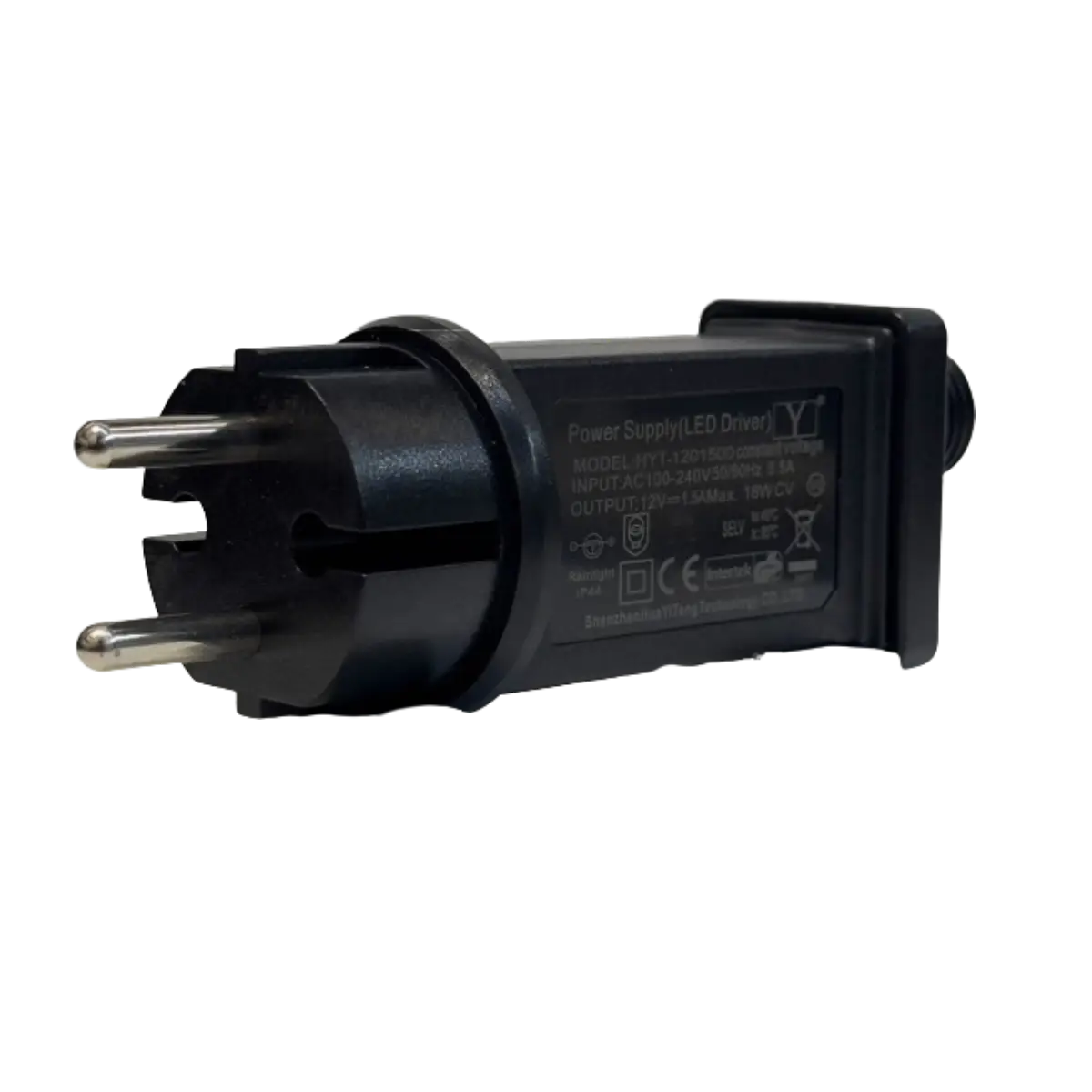 Transformateur secteur 12V – 18W pour guirlandes de décoration et de Noël