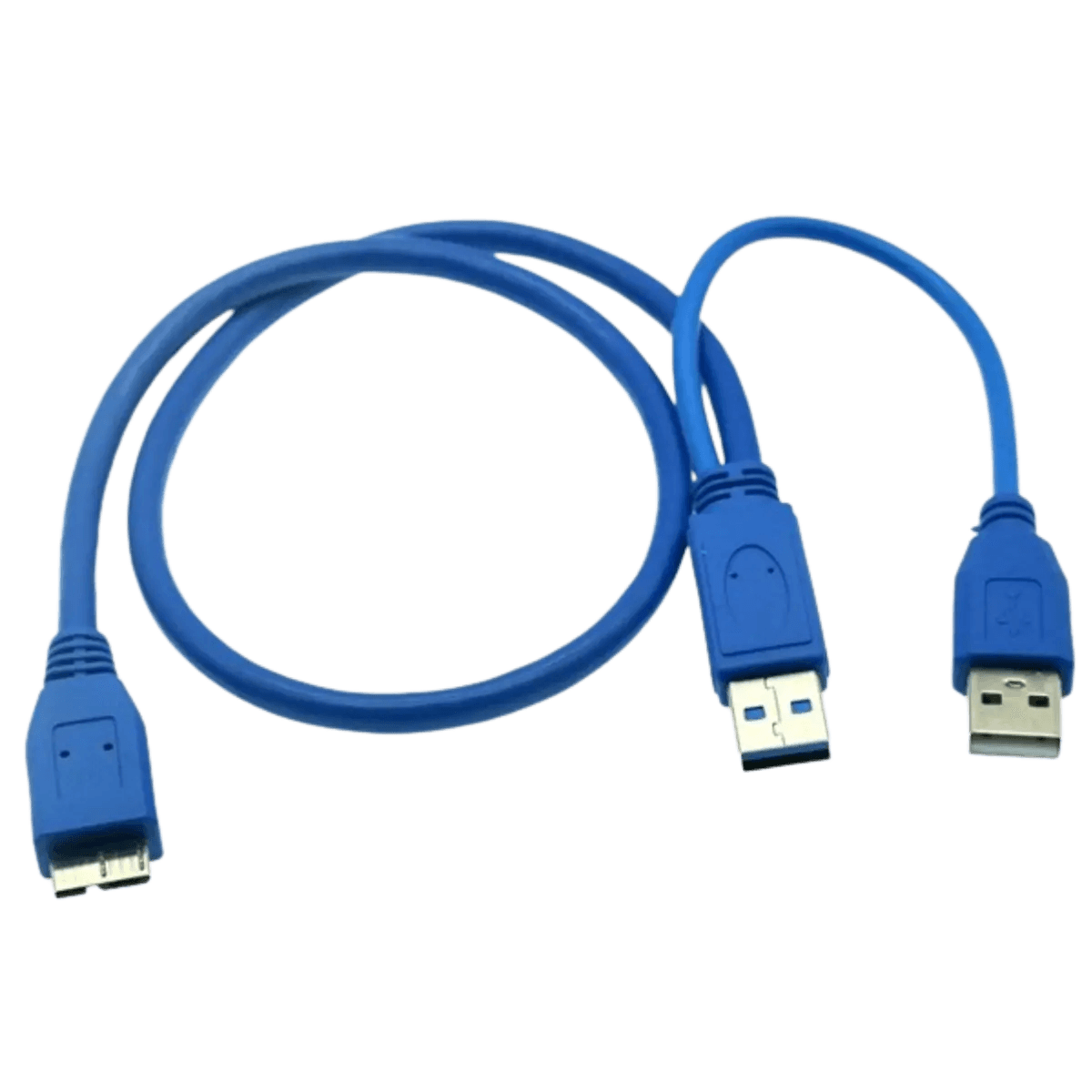 Câble d'alimentation USB 3.0 vers Micro B en Y - Bleu - 1M