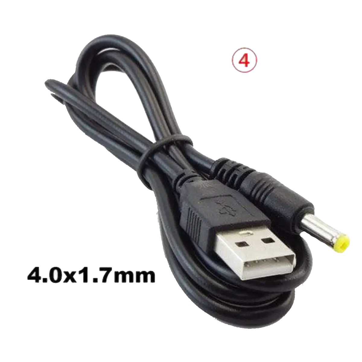 Câble d'alimentation DC USB vers Jack DC 4 x 1.7mm