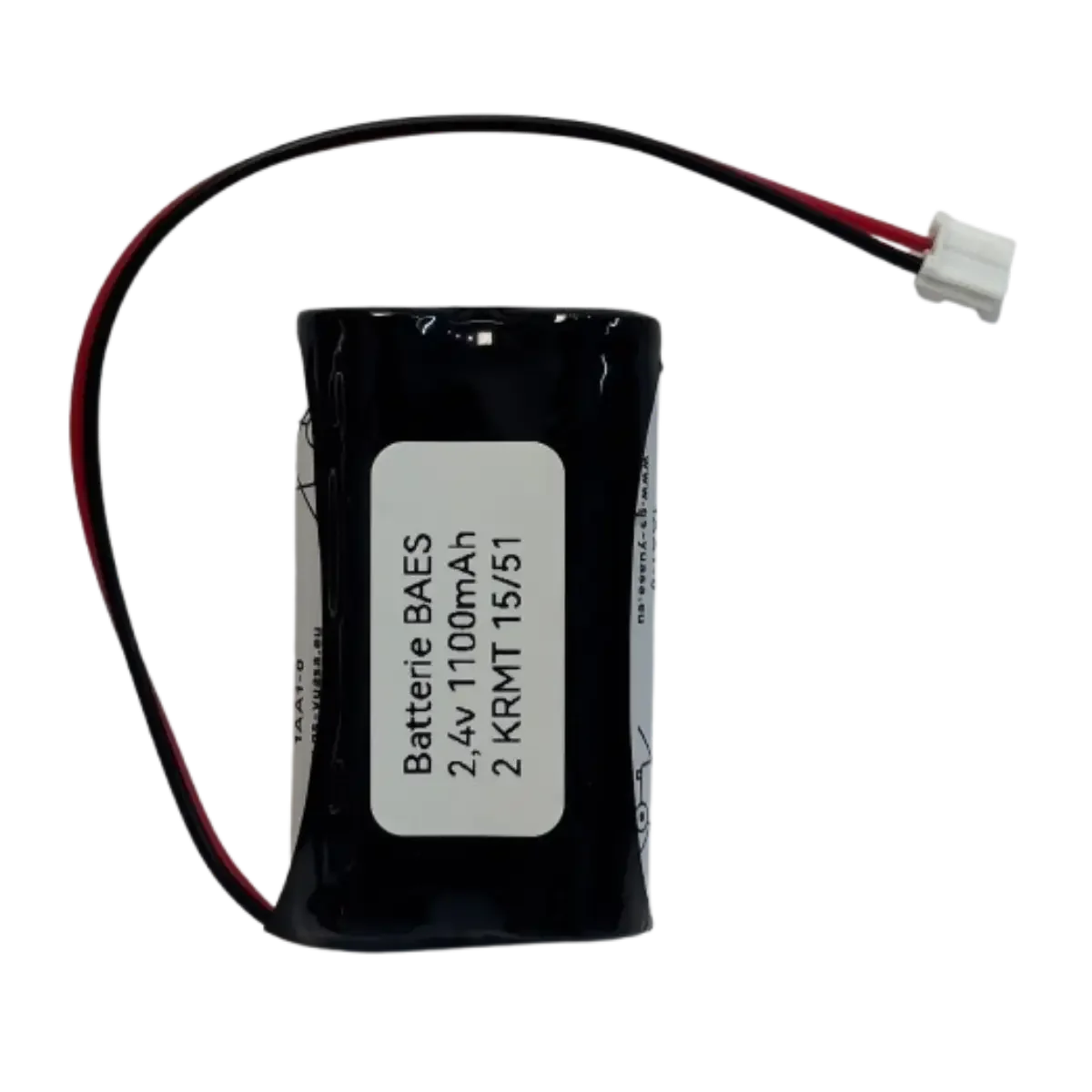 Batterie BAES NiCd 2.4V 1100mAh 2 cellules AA