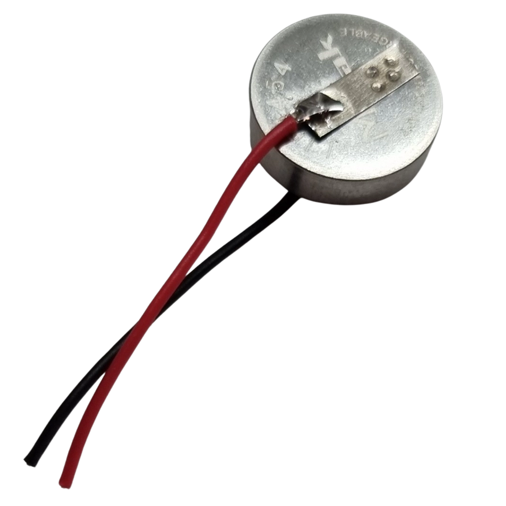 Batterie rechargeable LIR1454 avec fils de connexion, vue principale