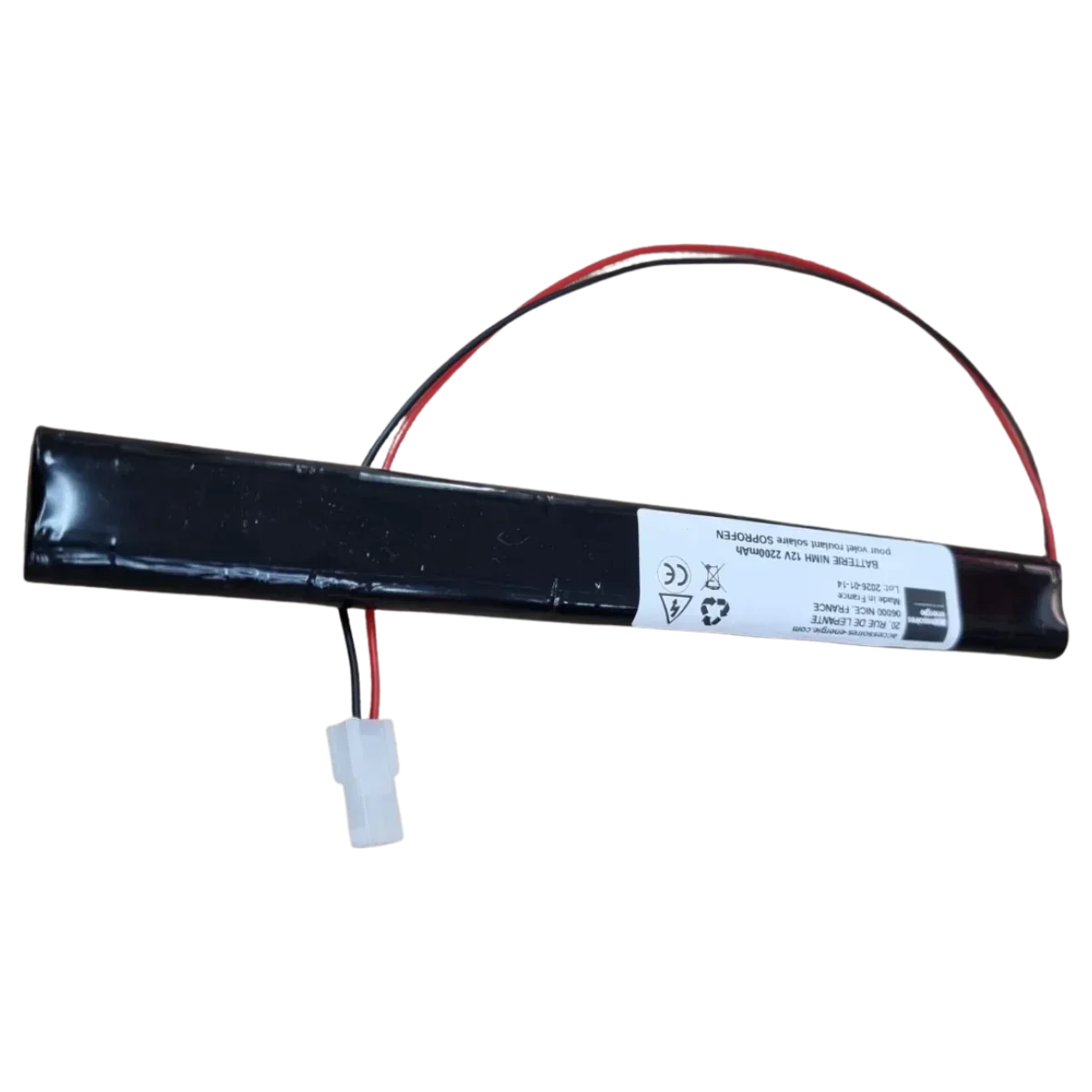 Batterie NiMH 12V volet roulant - connecteur 2 fils