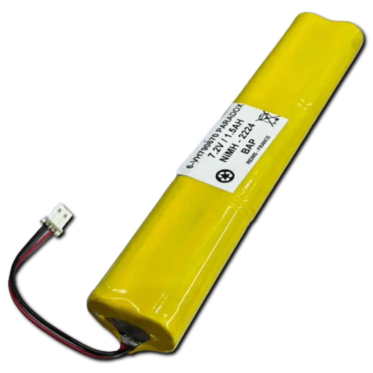 Pack NiMH 6xAA avec connecteur blanc 2 fils pour Paradox