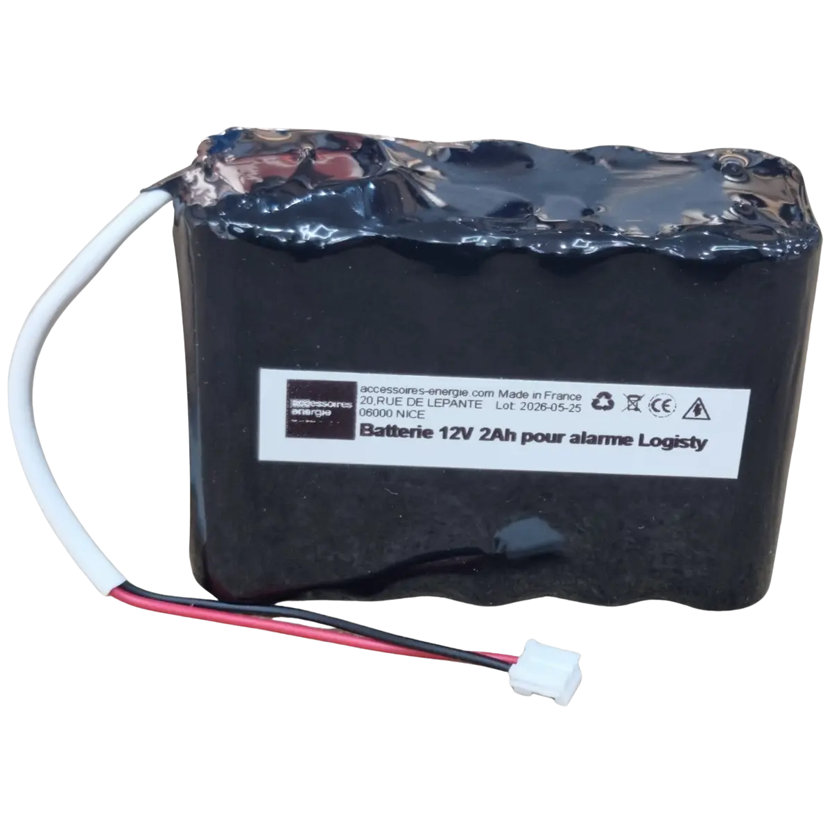 Batterie 12V 2Ah AA pour alarme Logisty
