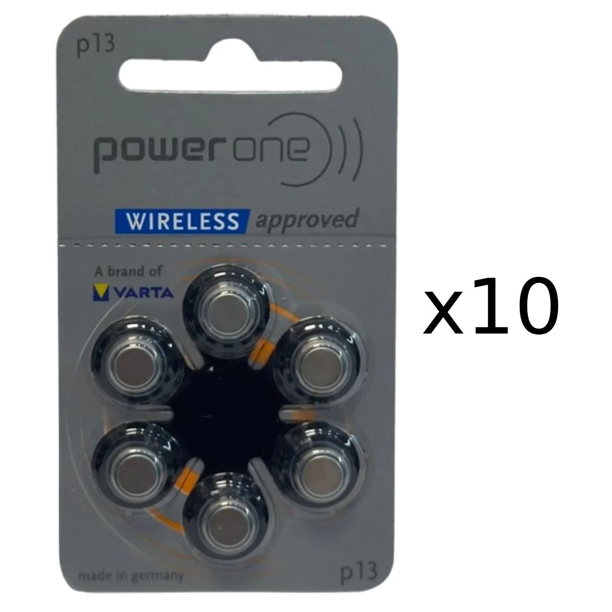 Lot 60 piles N° 13 pour Appareil Auditif Varta