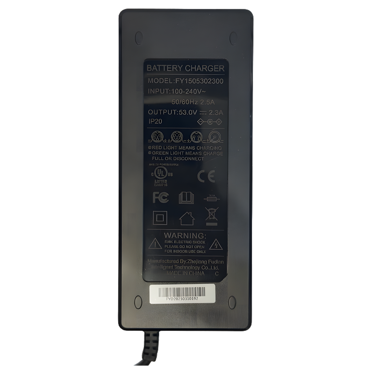 Chargeur 53V 2.3A pour Trottinette Xiaomi Mi 4 Ultra, 4 Pro, Navee S40, S60, S65 et N65i