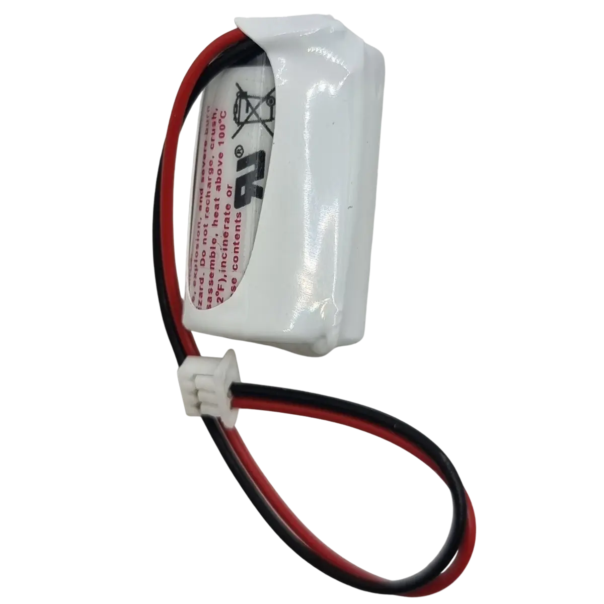 Pile ER14250 3.6V 1/2AA PLC automate connecteur 2 fils sur prise 3 points