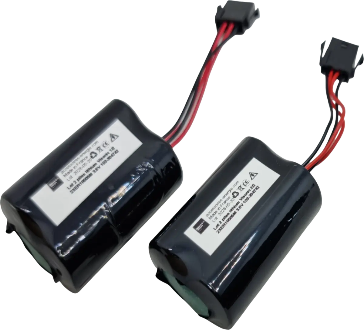 Lot 2 piles lithium Visonic 2XER18505M 3.6V  mcs-740