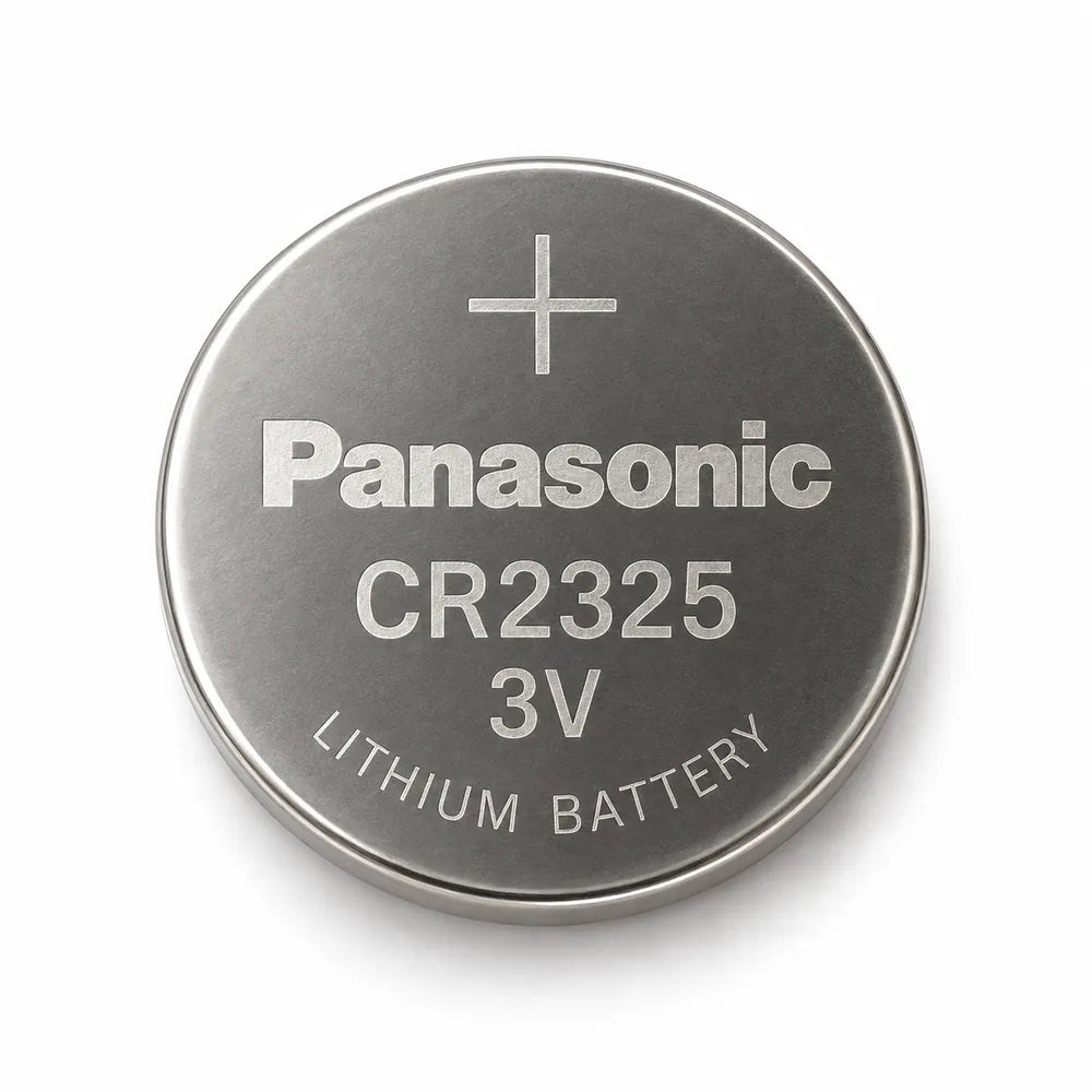 Illustration de pile bouton lithium Panasonic CR2325 3 V, vue de face