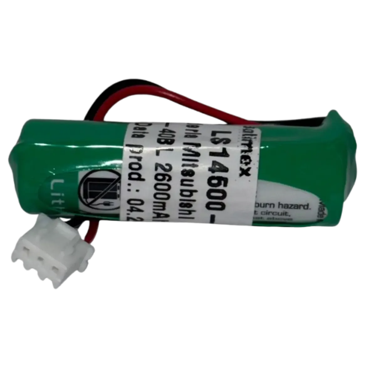 Pile LS14500-MF avec fils et connecteur pour automate Mitsubishi PLC