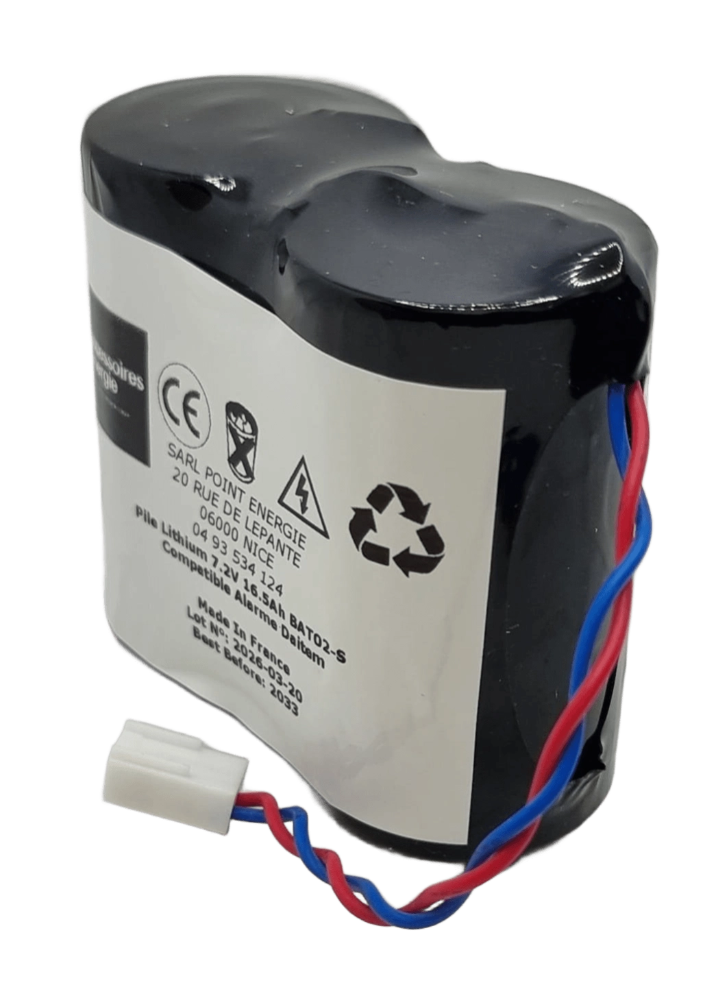 pile alarme 7.2v lithium 2lsh20