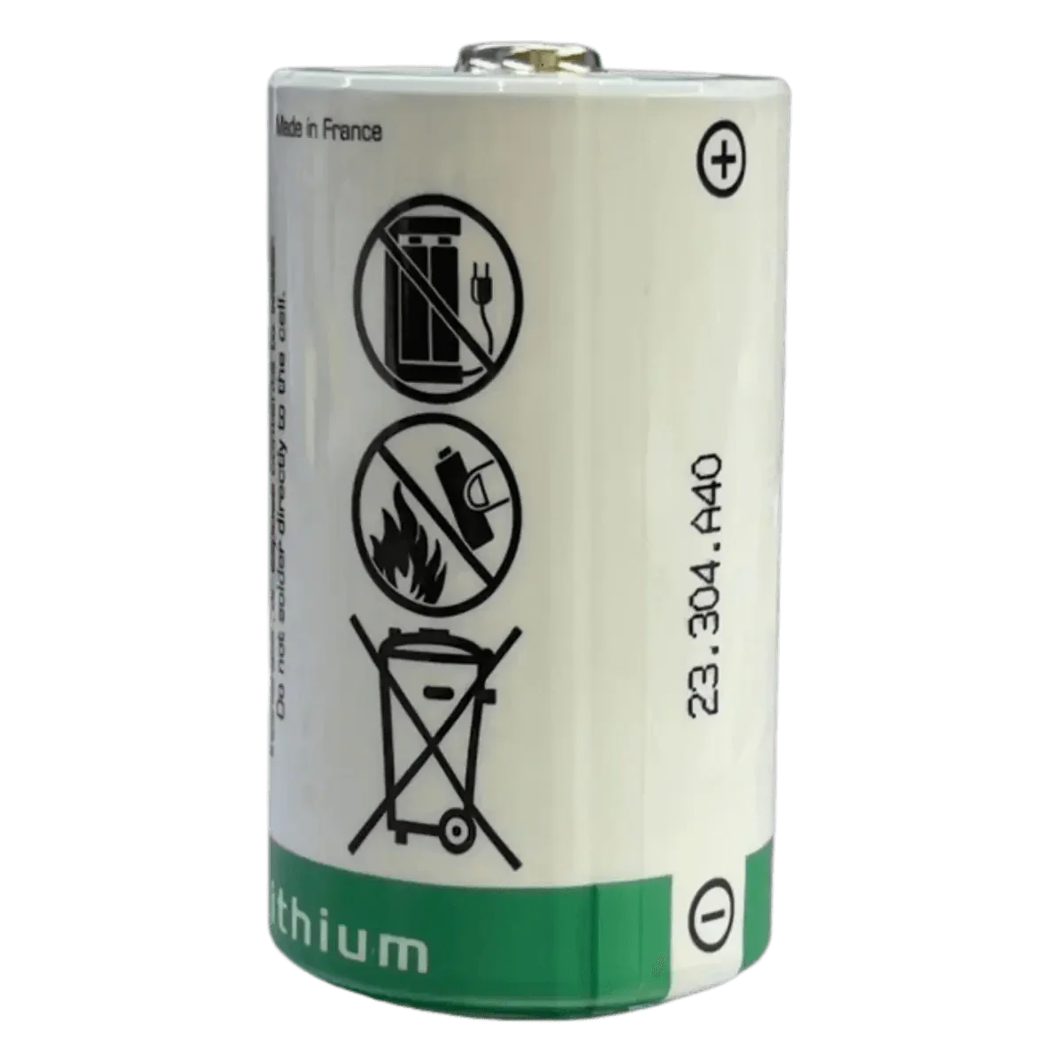 Étiquette pile SAFT LS33600 lithium 3.6V 17Ah