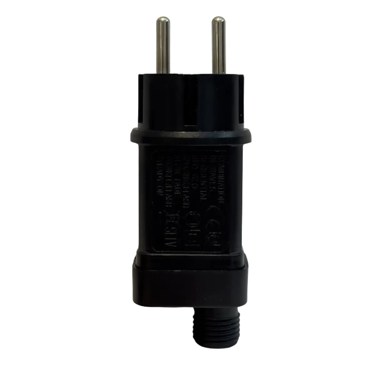 Transformateur secteur 24V – 6W pour guirlandes de décoration et de Noël verso