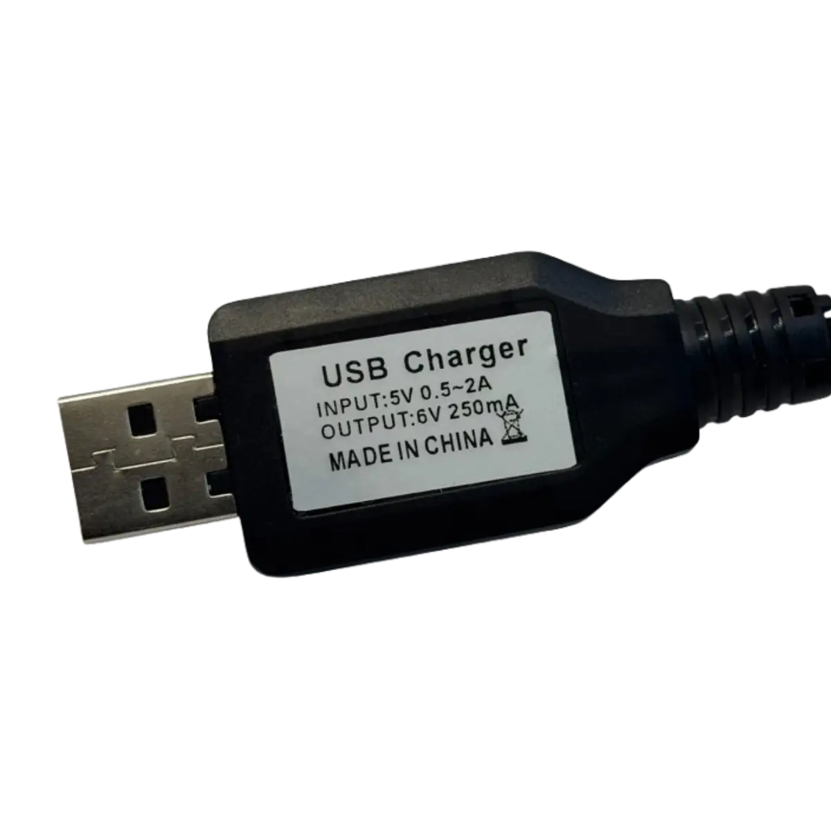 Chargeur USB 6V 250mA pour jouets radiocommandés, 2PINS