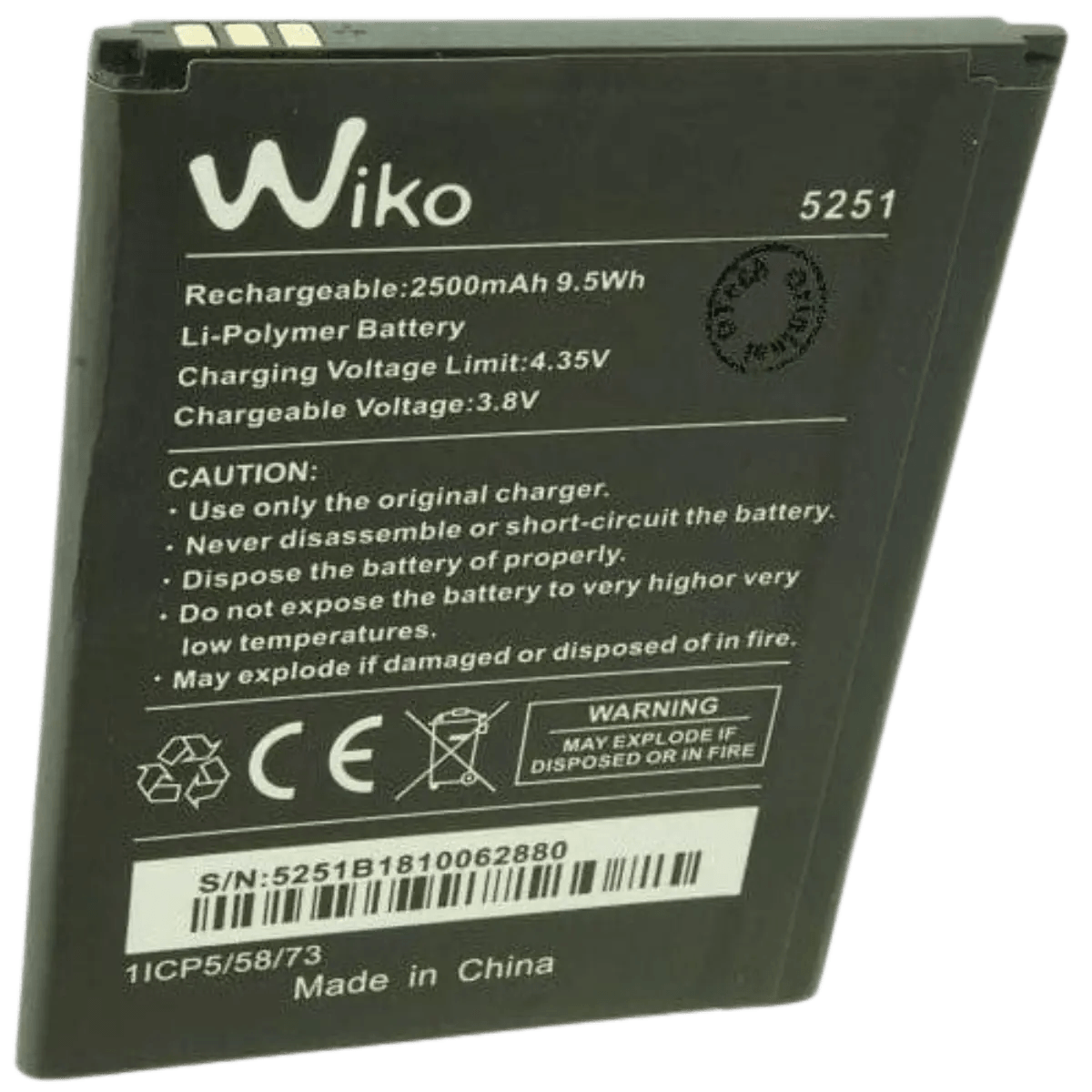 Batterie 5251 d'origine pour téléphone Wiko Pulp 4G, 3G, Rainbow Jam